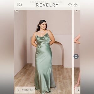 Shop Revelry Sage Satin Dress